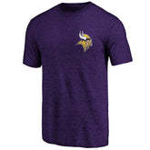 Minnesota Vikings Purple Left Chest Distressed Tri-Blend T-Shirt - NFL