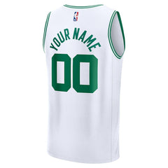 Fanatics Boston Celtics Youth Fast Break Custom Replica Jersey White Association Edition