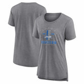 Detroit Lions Women's Vintage Graphic Tri-Blend Scoop Neck T-Shirt - Gray - Nike