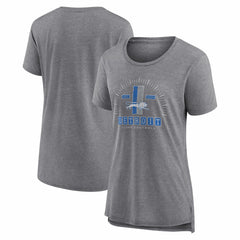 Detroit Lions Women's Vintage Graphic Tri-Blend Scoop Neck T-Shirt - Gray - Nike