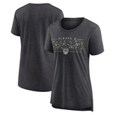 Las Vegas Raiders Women's Vintage Graphic Tri-Blend Scoop Neck T-Shirt - Charcoal - Nike