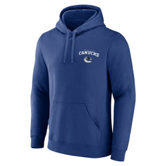 Vancouver Canucks Blue Team Lockup Pullover Hoodie | NHL Clearance