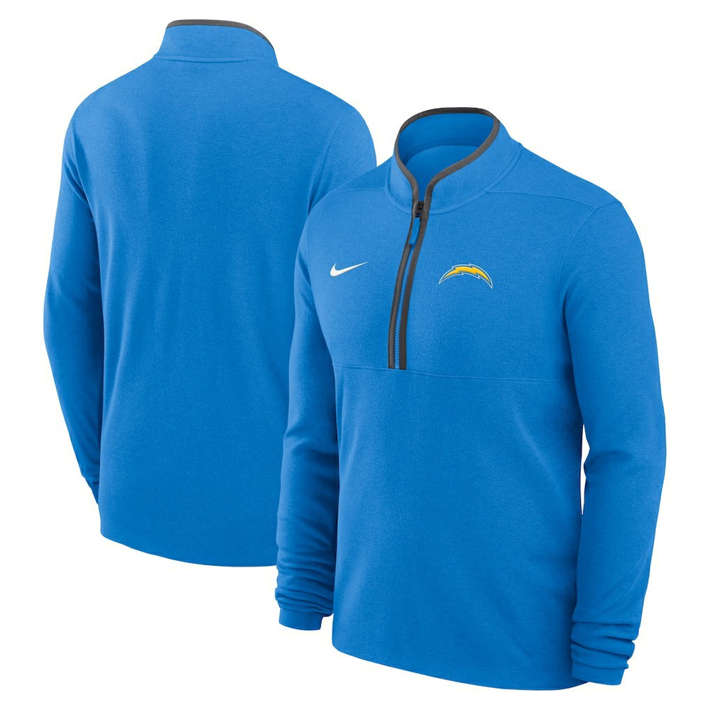 Los Angeles Chargers Lightweight Victory Dri-FIT Half-Zip Pullover - Powder Blue - Nike