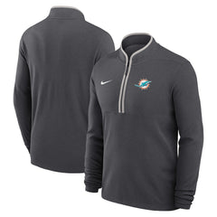 Miami Dolphins Lightweight Victory Dri-FIT Half-Zip Pullover - Anthracite - Nike