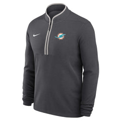 Miami Dolphins Lightweight Victory Dri-FIT Half-Zip Pullover - Anthracite - Nike