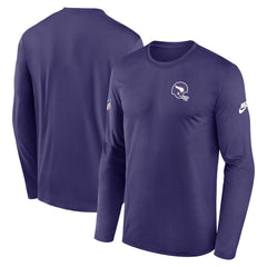 Minnesota Vikings Legend Small Logo Dri-FIT Long Sleeve T-Shirt - Purple - Nike