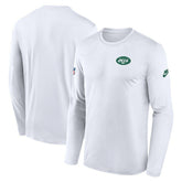 New York Jets Legend Small Logo Dri-FIT Long Sleeve T-Shirt - White - Nike