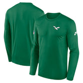 Philadelphia Eagles Legend Small Logo Dri-FIT Long Sleeve T-Shirt - Kelly Green - Nike