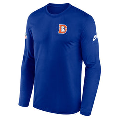 Denver Broncos Legend Small Logo Dri-FIT Long Sleeve T-Shirt - Royal - Nike