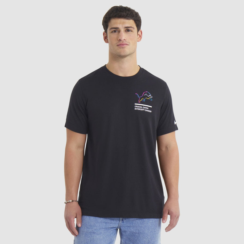 Detroit Lions 2025 NFL Crucial Catch Tri-Blend Dri-FIT T-Shirt - Black - Nike