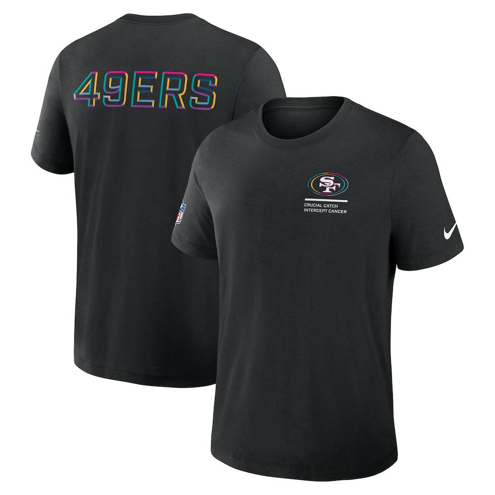 San Francisco 49ers 2025 NFL Crucial Catch Tri-Blend Dri-FIT T-Shirt - Black - Nike
