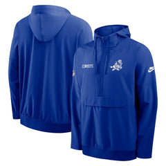 Dallas Cowboys Sideline Alt Pack Anorak Half-Zip Hoodie Jacket - Royal - Nike
