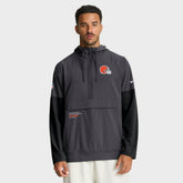 Cleveland Browns Sideline Anorak Half-Zip Hoodie Jacket - Anthracite - Nike