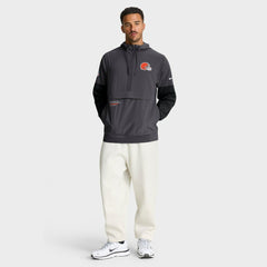 Cleveland Browns Sideline Anorak Half-Zip Hoodie Jacket - Anthracite - Nike