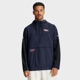 Denver Broncos Sideline Anorak Half-Zip Hoodie Jacket - Navy - Nike
