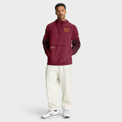 Washington Commanders Sideline Anorak Half-Zip Hoodie Jacket - Burgundy - Nike
