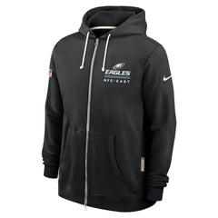 Philadelphia Eagles Sideline Standard Issue Utility Player Dri-FIT Full-Zip Hoodie - Black - Nike