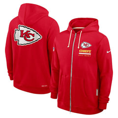 Kansas City Chiefs Sideline Standard Issue Utility Player Dri-FIT Full-Zip Hoodie - Red - Nike