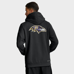 Baltimore Ravens Sideline Standard Issue Utility Player Dri-FIT Full-Zip Hoodie - Black - Nike