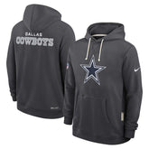 Dallas Cowboys Sideline Standard Issue Initial Home Dri-FIT Hoodie - Anthracite - Nike