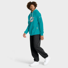 Miami Dolphins Sideline Standard Issue Initial Home Dri-FIT Hoodie - Aqua - Nike