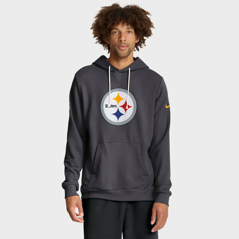 Pittsburgh Steelers Sideline Standard Issue Initial Home Dri-FIT Hoodie - Anthracite - Nike