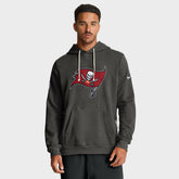 Tampa Bay Buccaneers Sideline Standard Issue Initial Home Dri-FIT Hoodie - Pewter - Nike