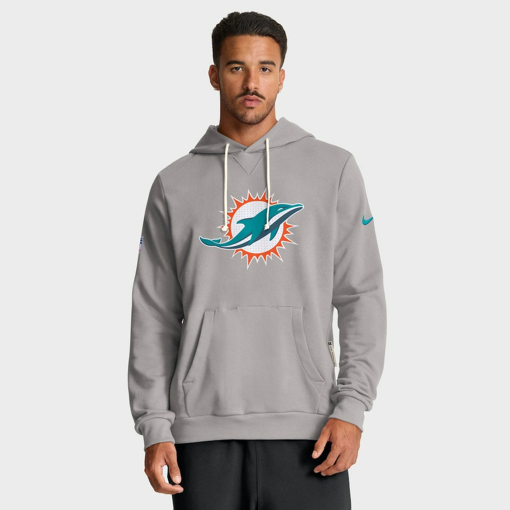 Miami Dolphins Sideline Standard Issue Initial Home Dri-FIT Hoodie - Charcoal - Nike