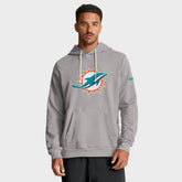 Miami Dolphins Sideline Standard Issue Initial Home Dri-FIT Hoodie - Charcoal - Nike