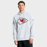 Kansas City Chiefs Sideline Standard Issue Initial Home Dri-FIT Hoodie - White - Nike