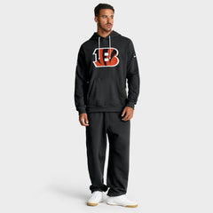 Cincinnati Bengals Sideline Standard Issue Initial Home Dri-FIT Hoodie - Black - Nike