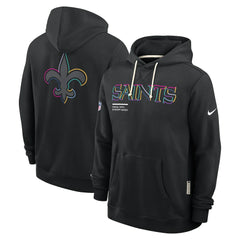 New Orleans Saints 2025 NFL Crucial Catch Sideline Standard Issue Dri-FIT Hoodie - Black - Nike