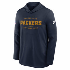 Green Bay Packers The 1923 Classic Pass Accuracy Dri-FIT Long Sleeve Hoodie T-Shirt - Navy - Nike