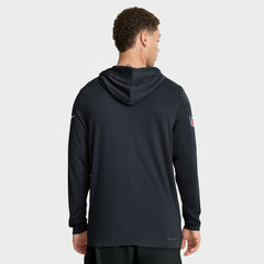 Houston Texans Sideline Pass Accuracy Dri-FIT Long Sleeve Hoodie T-Shirt - Blue - Nike