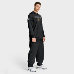 Jacksonville Jaguars Sideline Pass Accuracy Dri-FIT Long Sleeve Hoodie T-Shirt - Black - Nike