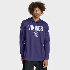 Minnesota Vikings Sideline Pass Accuracy Dri-FIT Long Sleeve Hoodie T-Shirt - Purple - Nike