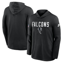 Atlanta Falcons Sideline Pass Accuracy Dri-FIT Long Sleeve Hoodie T-Shirt - Black - Nike