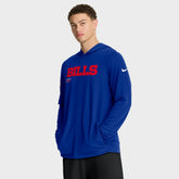 Buffalo Bills Sideline Pure Fury Performance Long Sleeve Hoodie T-Shirt - Royal - Nike