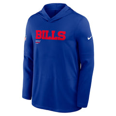Buffalo Bills Sideline Pure Fury Performance Long Sleeve Hoodie T-Shirt - Royal - Nike