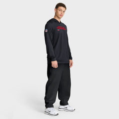 Houston Texans Sideline Pure Fury Performance Long Sleeve Hoodie T-Shirt - Navy - Nike