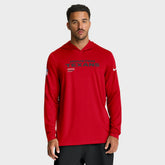 Houston Texans Sideline Pure Fury Performance Long Sleeve Hoodie T-Shirt - Red - Nike