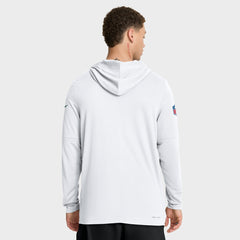 Green Bay Packers Sideline Pure Fury Performance Long Sleeve Hoodie T-Shirt - White - Nike