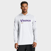 Minnesota Vikings Sideline Pure Fury Performance Long Sleeve Hoodie T-Shirt - White - Nike