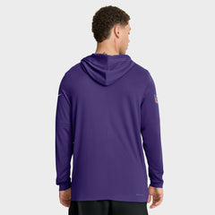 Minnesota Vikings Sideline Pure Fury Performance Long Sleeve Hoodie T-Shirt - Purple - Nike