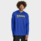 Los Angeles Rams Sideline Pure Fury Performance Long Sleeve Hoodie T-Shirt - Royal - Nike