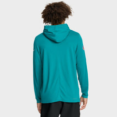 Miami Dolphins Sideline Pure Fury Performance Long Sleeve Hoodie T-Shirt - Aqua - Nike