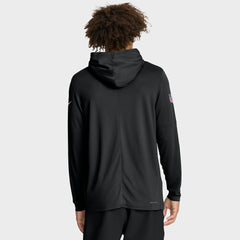 New York Jets Sideline Pure Fury Performance Long Sleeve Hoodie T-Shirt - Black - Nike