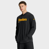 Pittsburgh Steelers Sideline Pure Fury Performance Long Sleeve Hoodie T-Shirt - Black - Nike