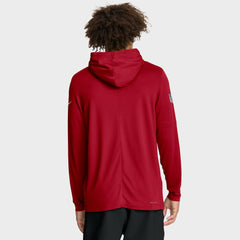 Tampa Bay Buccaneers Sideline Pure Fury Performance Long Sleeve Hoodie T-Shirt - Red - Nike