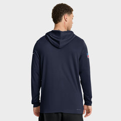 Tennessee Titans Sideline Pure Fury Performance Long Sleeve Hoodie T-Shirt - Navy - Nike